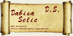 Dabiša Selić vizit kartica